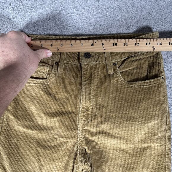 Levi’s 721 Corduroy Pants Women’s Size 29x30 Fit 28x28 Golden Brown Olive Skinny - Picture 5 of 14